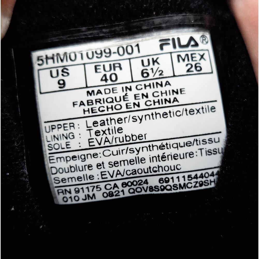 Fila Yak Boots High Top Sneakers Black Size 9 Gorpcore Techwear - Picture 7 of 7